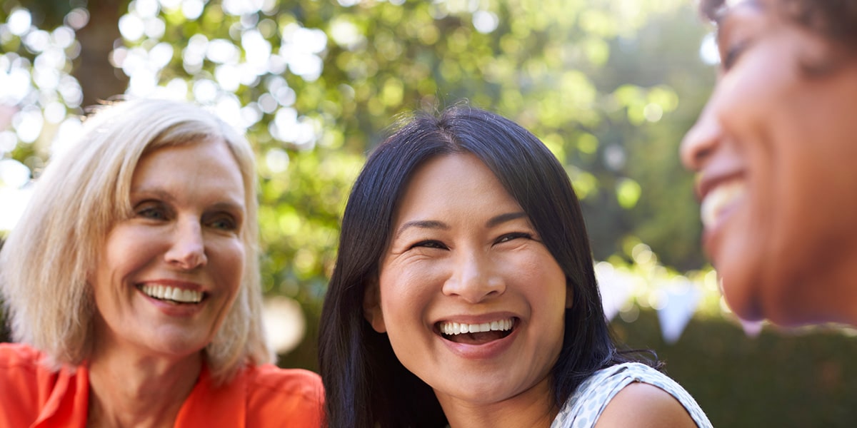 Women Laughing Outside
